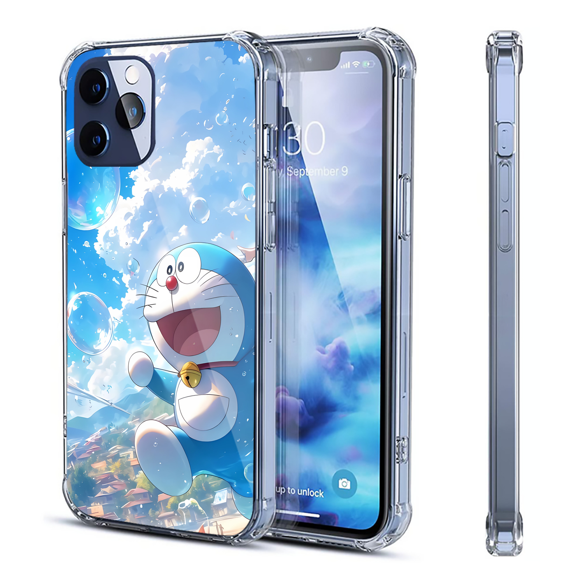 （画像用） ドラえもん Doraemon 【iPhone 12シリーズ対応】透明スマホケース（クリアソフトケース）